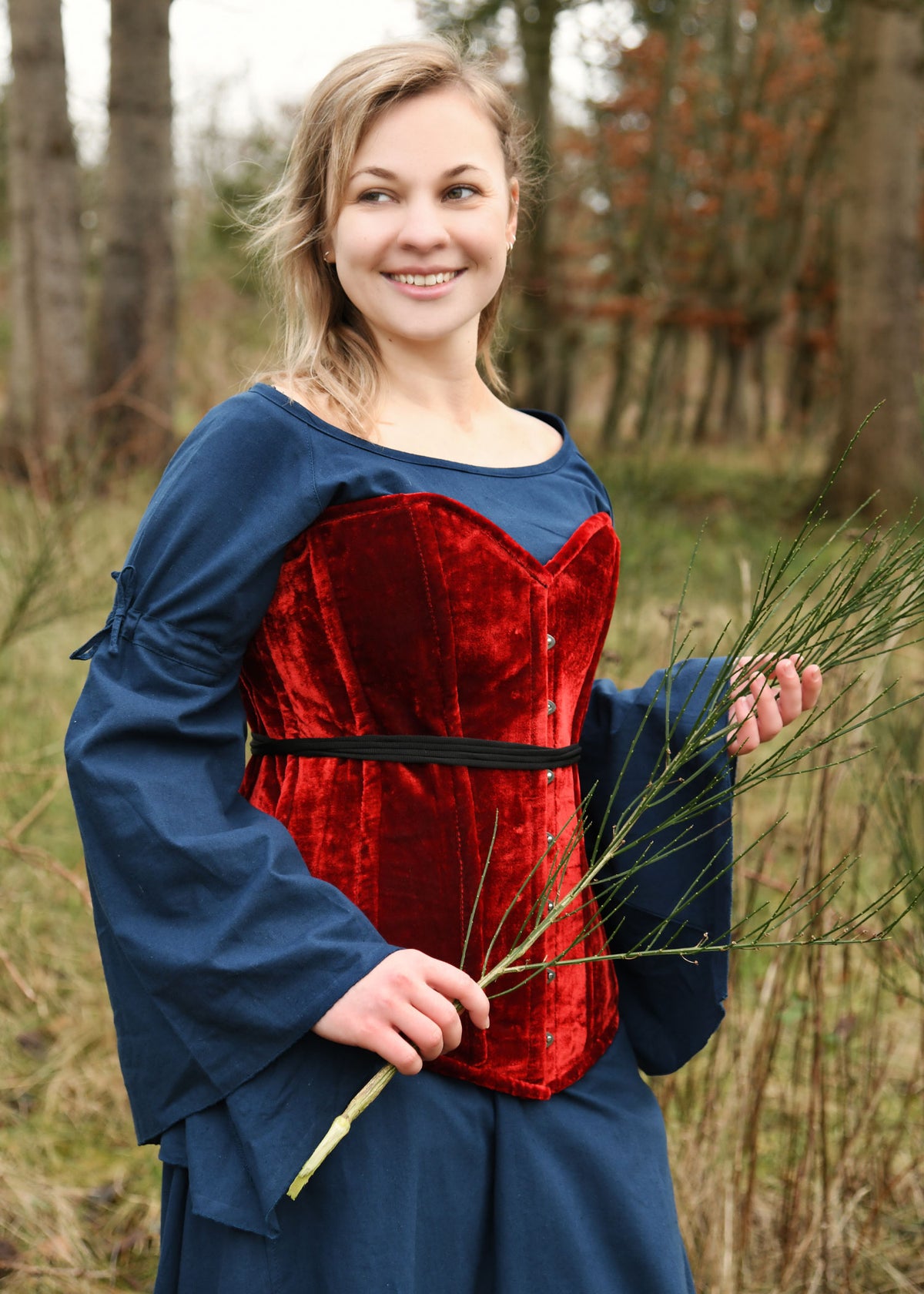 Fluwelen korset, rood