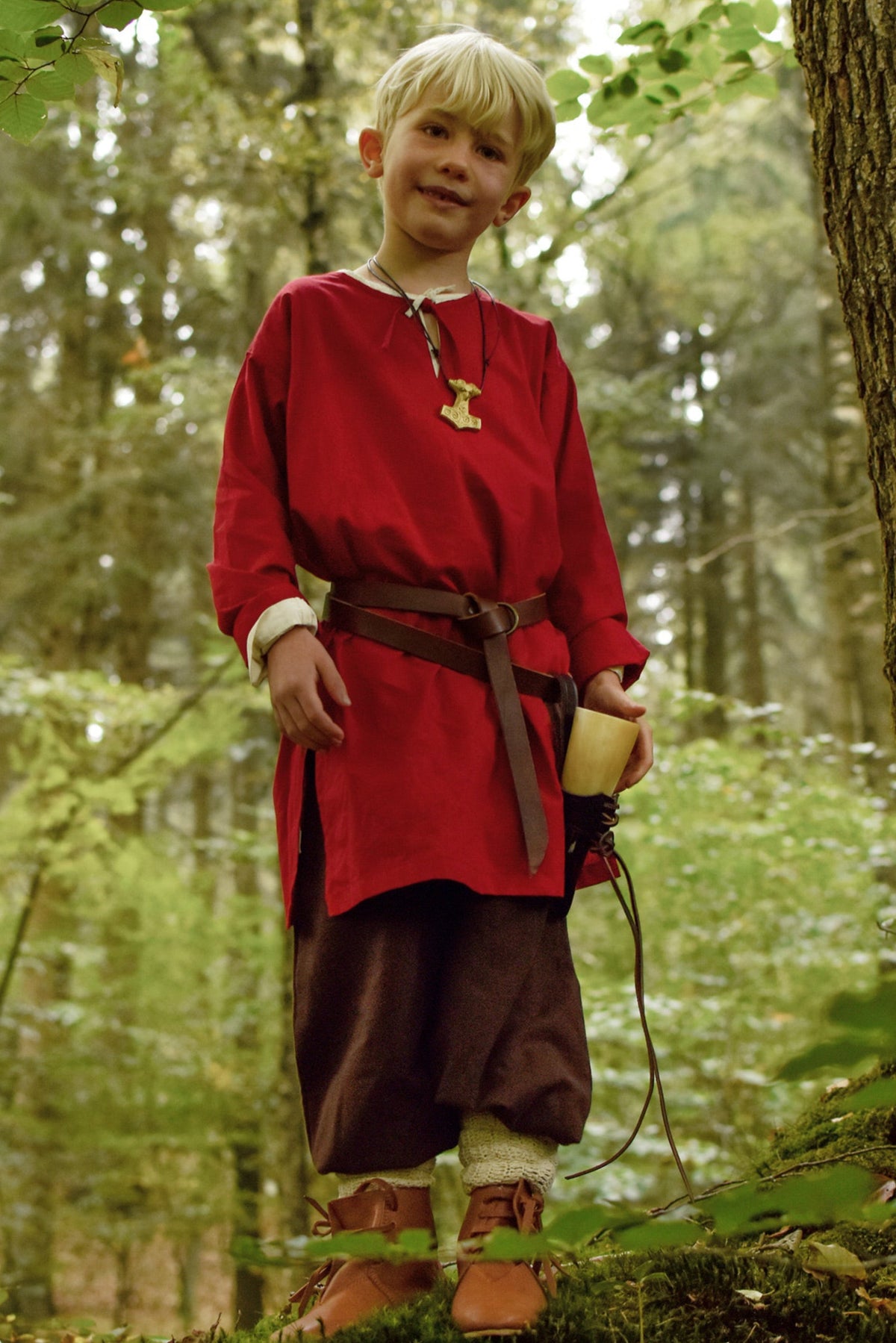 Túnica infantil Athelstan, roja