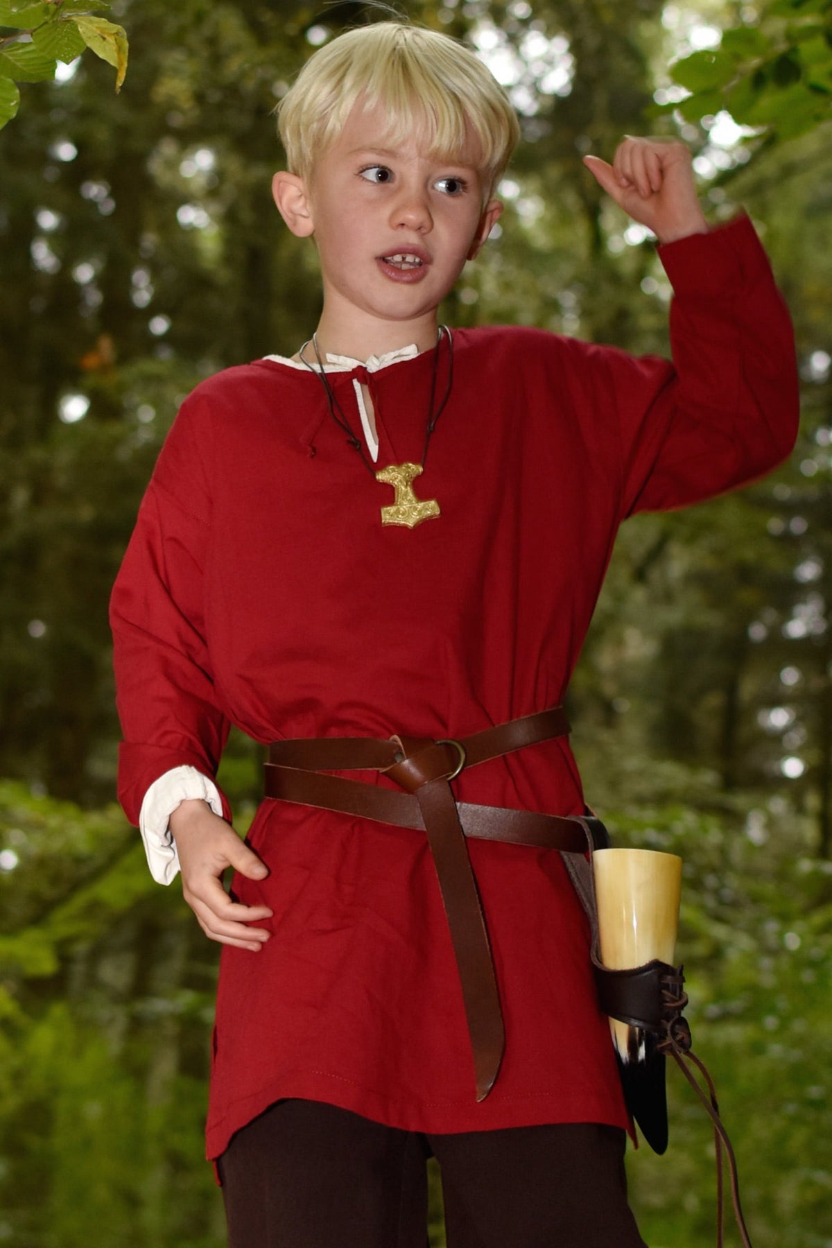 Túnica infantil Athelstan, roja