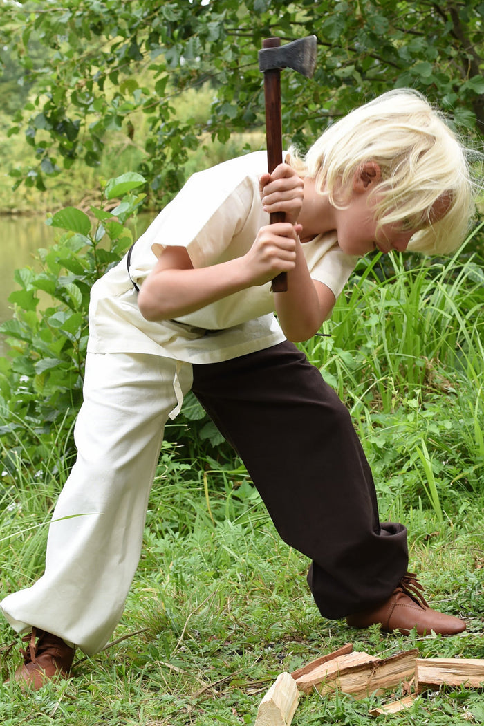Børnetunika Ivar, korte ærmer, natur