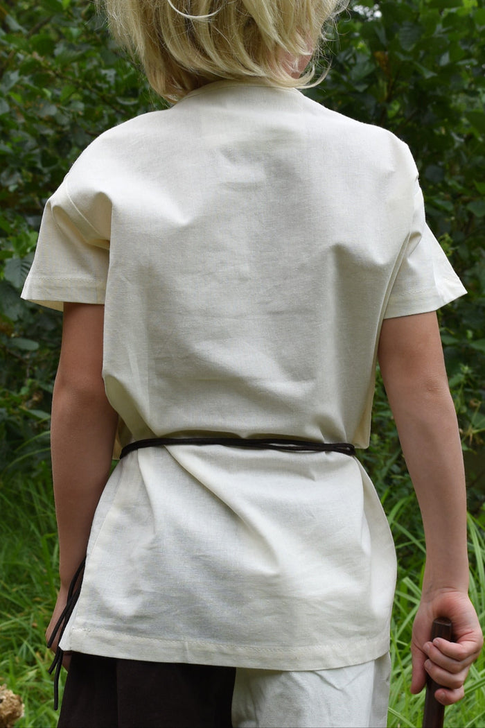 Børnetunika Ivar, korte ærmer, natur