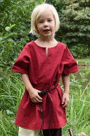 Kids tunic Ivar, short-sleeved, red