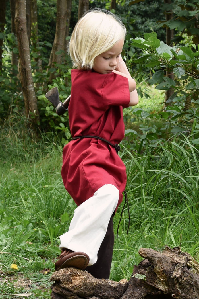 Kids tunic Ivar, short-sleeved, red
