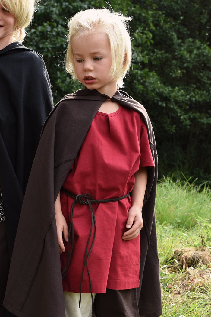 Kids tunic Ivar, short-sleeved, red