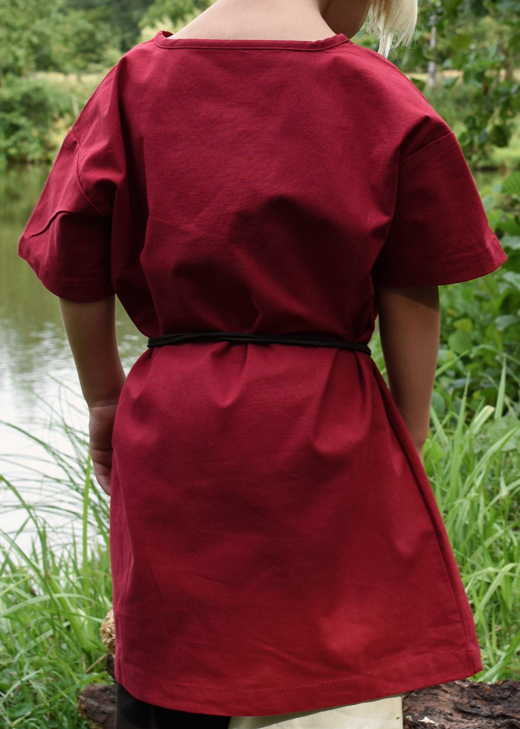 Kids tunic Ivar, short-sleeved, red