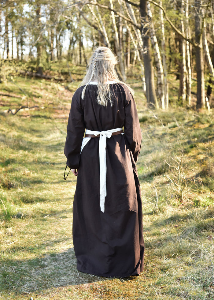 Matilda middeleeuwse chemise, onderjurk, bruin