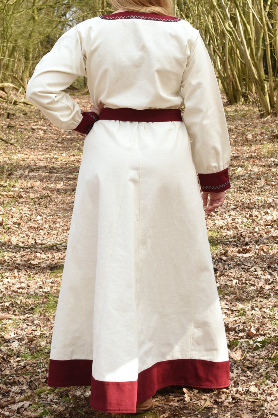 Viking dress Helga, natural-red
