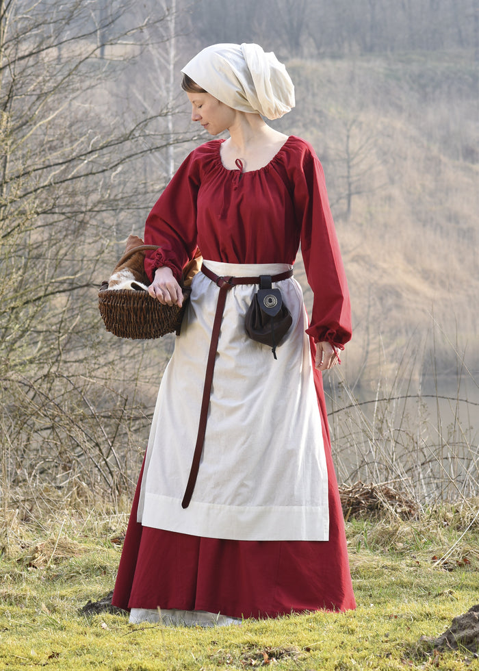 Chemise medievală Matilda, rochie de dedesubt, roșu