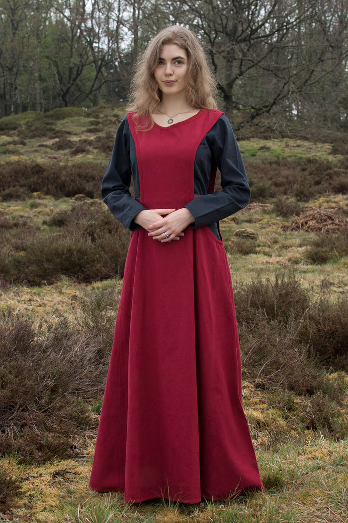 Mittelalterliche Surcot Isabeau, rot