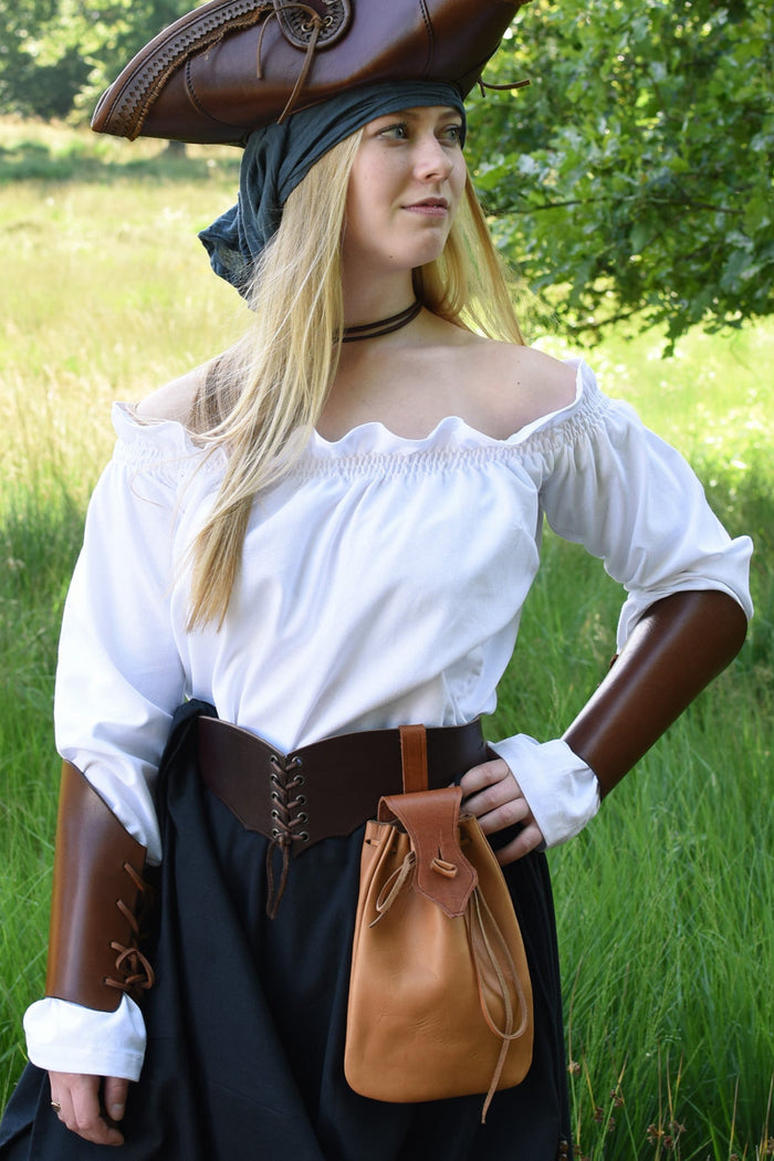 Renaissanceblouse Elizabeth, wit