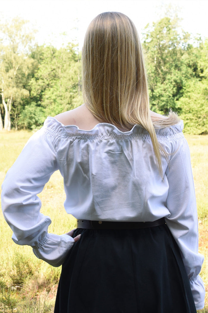 Renaissanceblouse Elizabeth, wit