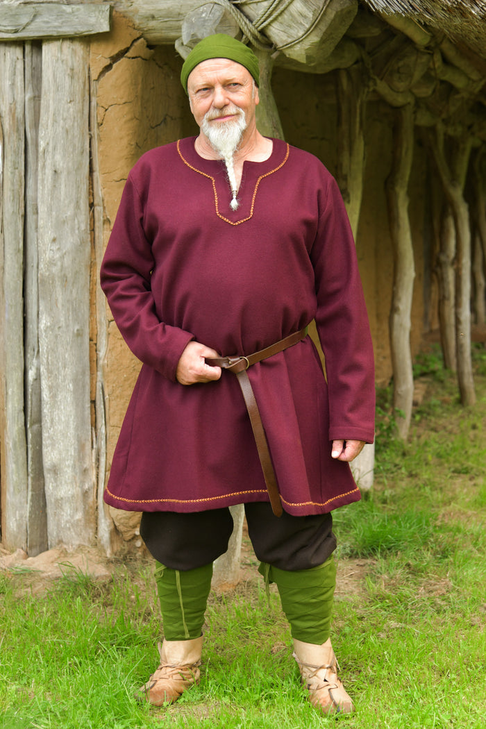 Vikingtuniek Folkmar, wol, rood