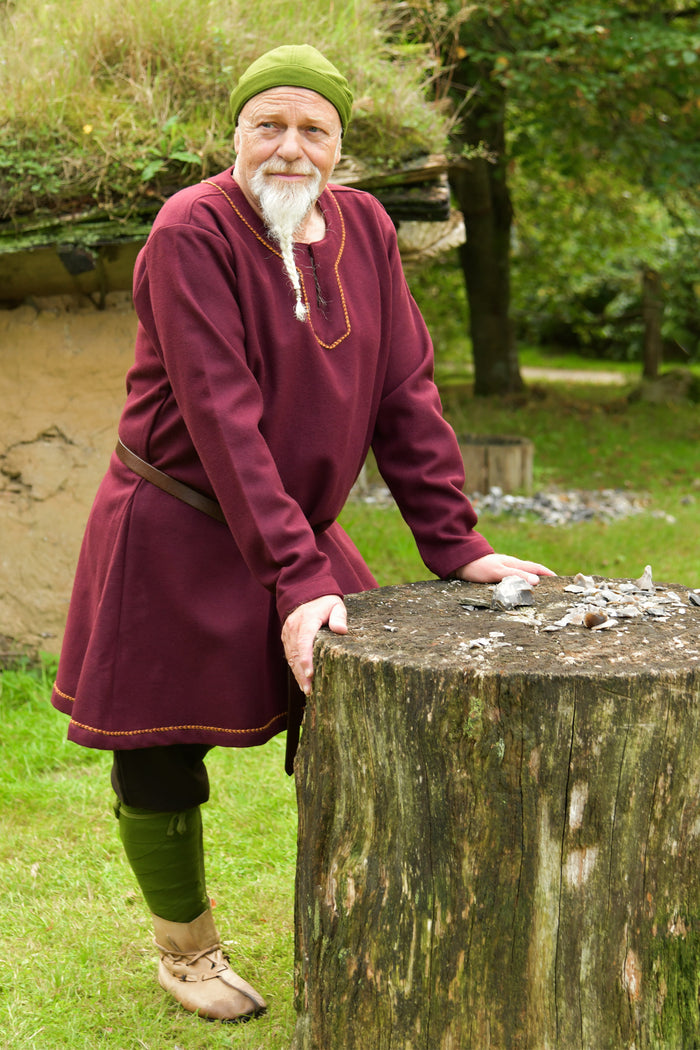 Vikingtuniek Folkmar, wol, rood