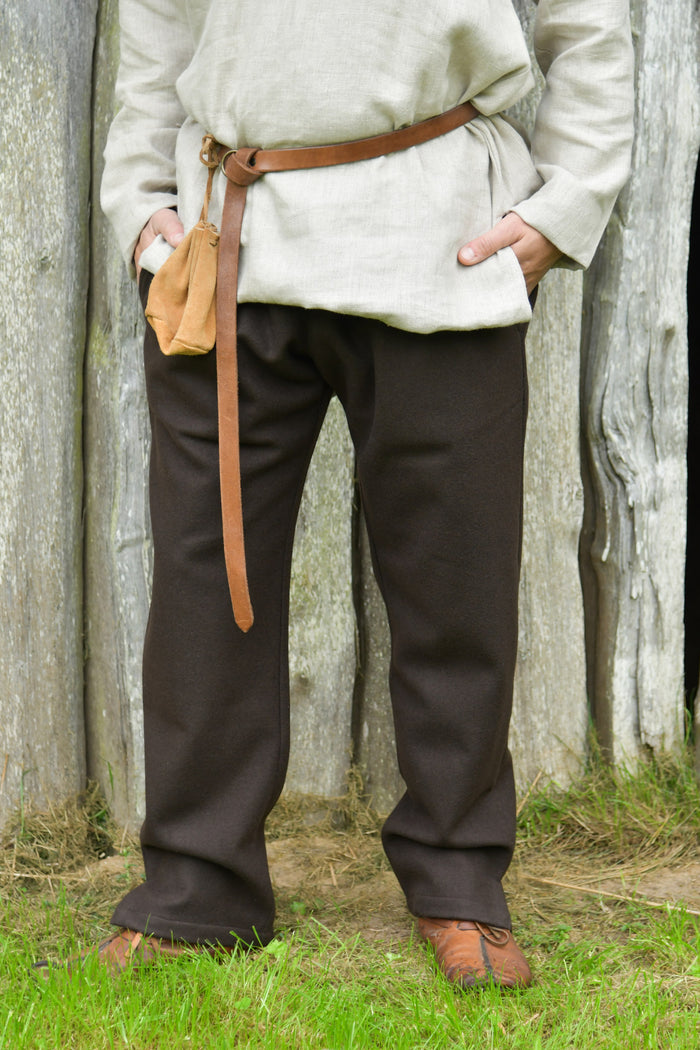 Broek Kjartan, wol, bruin