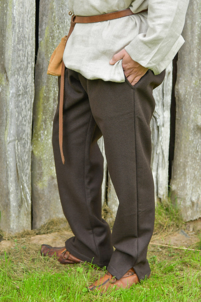 Broek Kjartan, wol, bruin