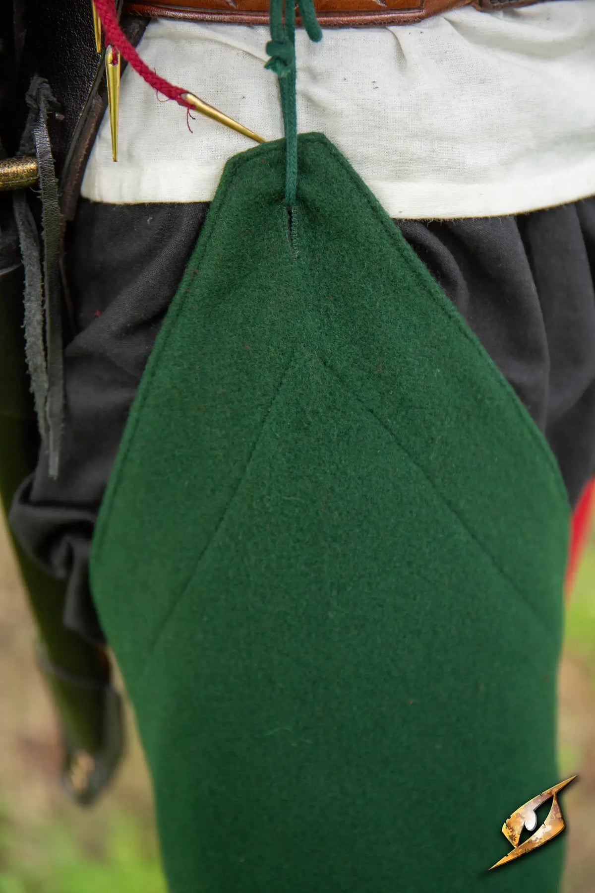 Losse beenling 1200-1300, wolmix, groen