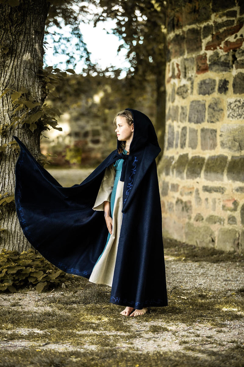 Kindermantel Morgan, Wollmischung, blau