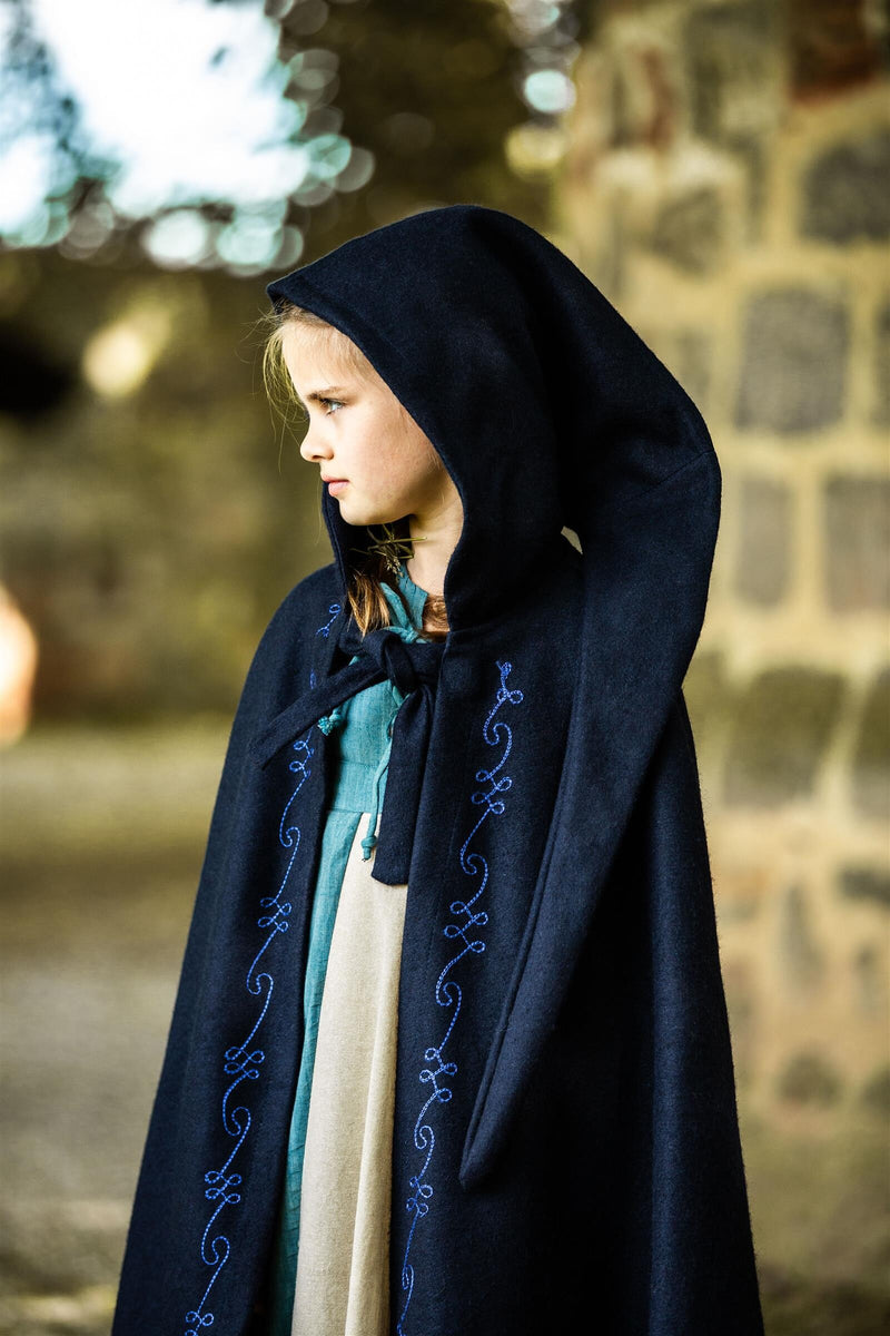 Kindermantel Morgan, Wollmischung, blau