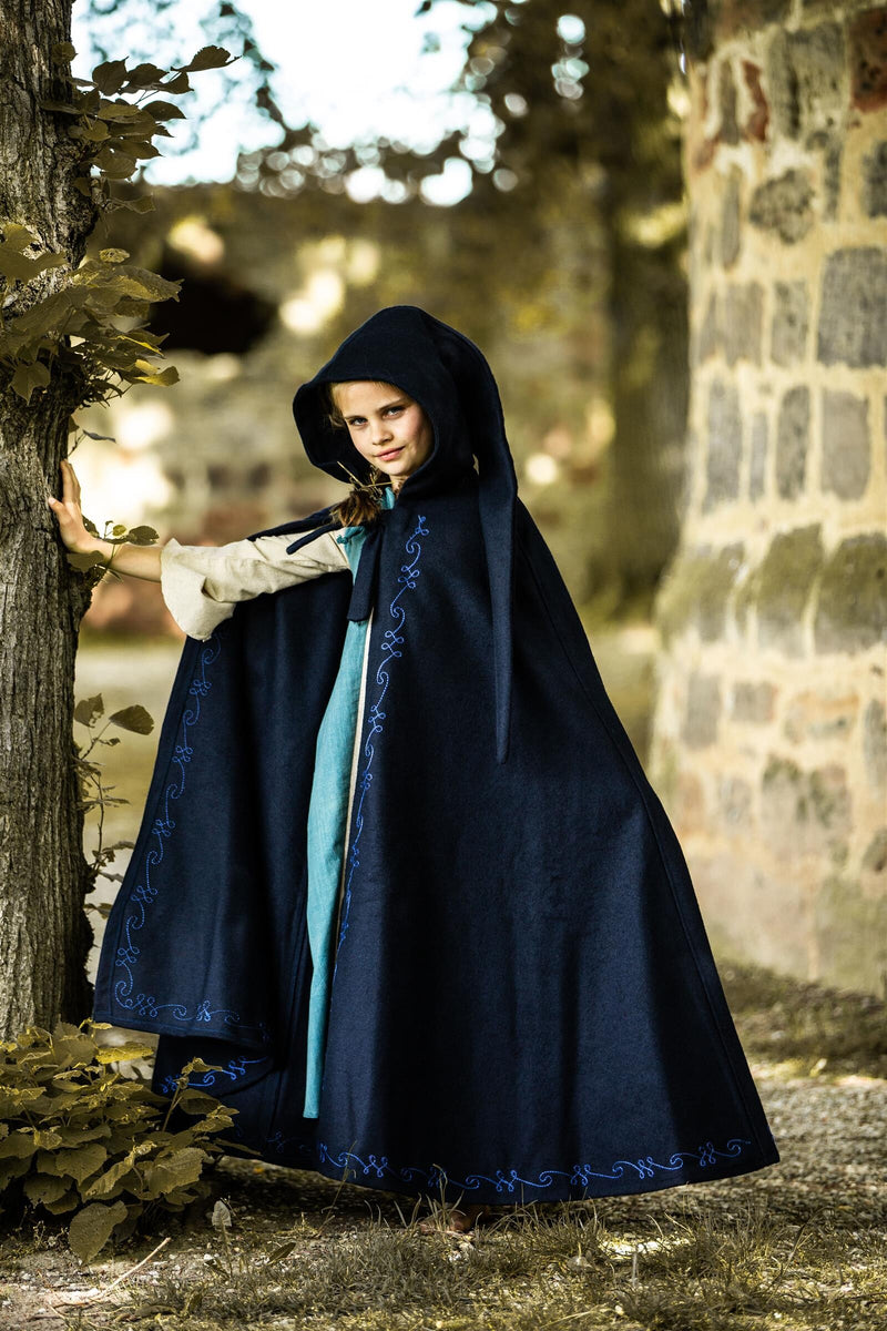 Kindermantel Morgan, Wollmischung, blau