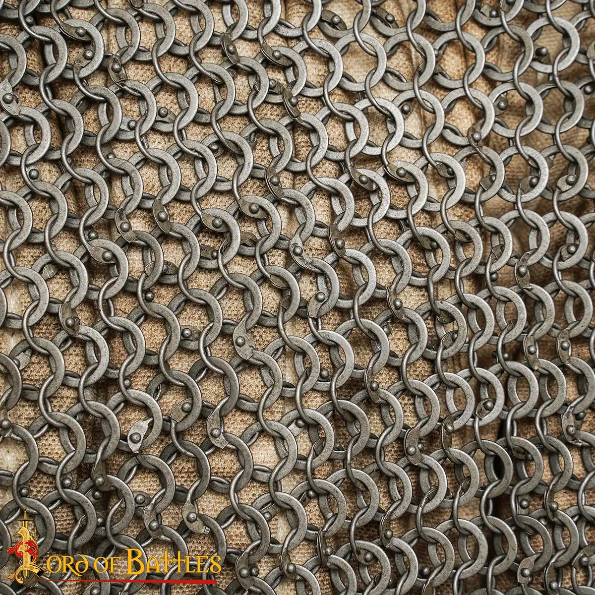 Haubergeon, gemixt, ronde ringen - ronde klinknagels, 9 mm