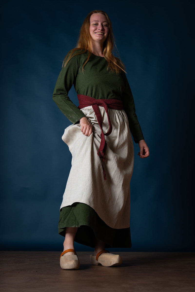 Drewniaki z paskiem skórzanym