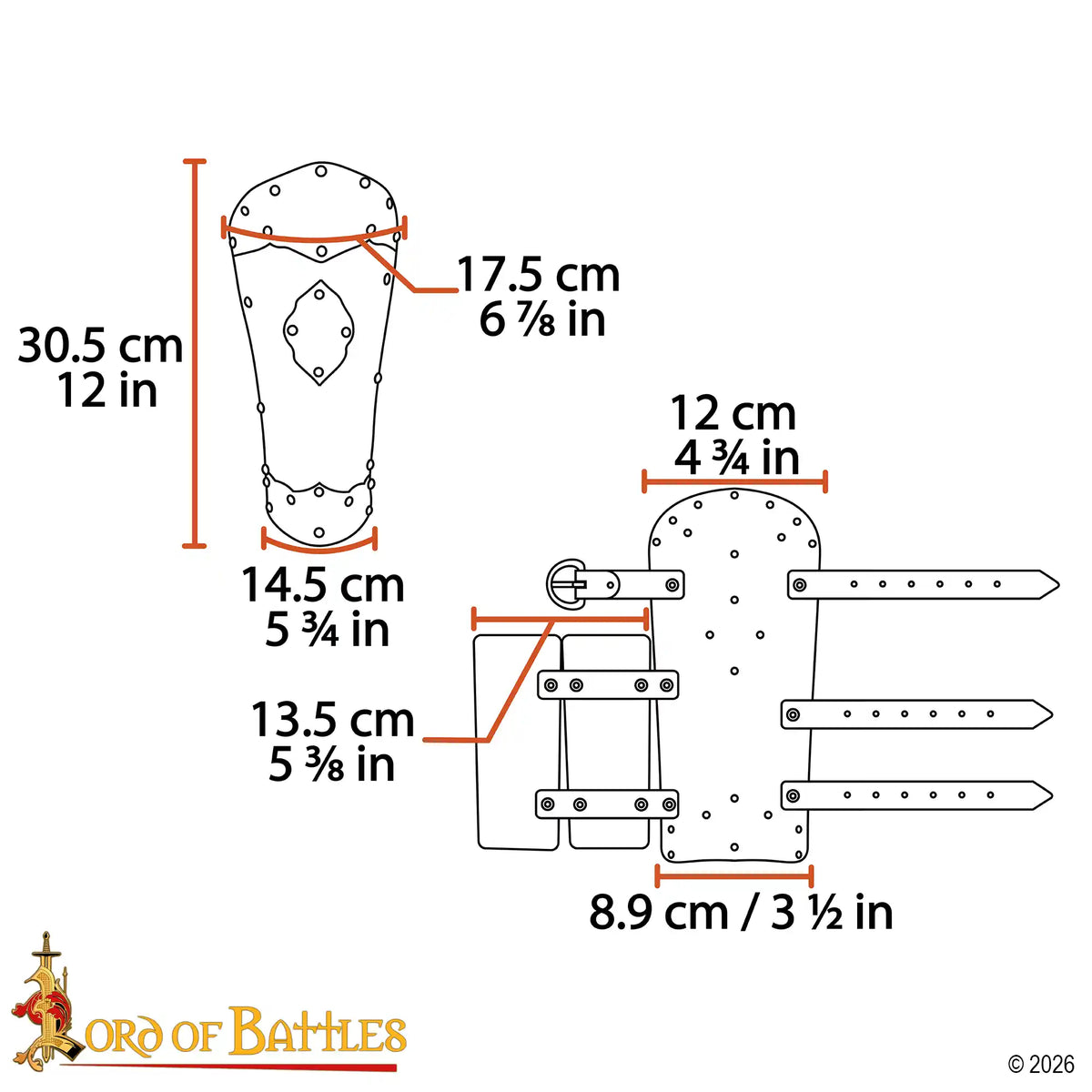 Poolse huzaren bracers, 1.6 mm