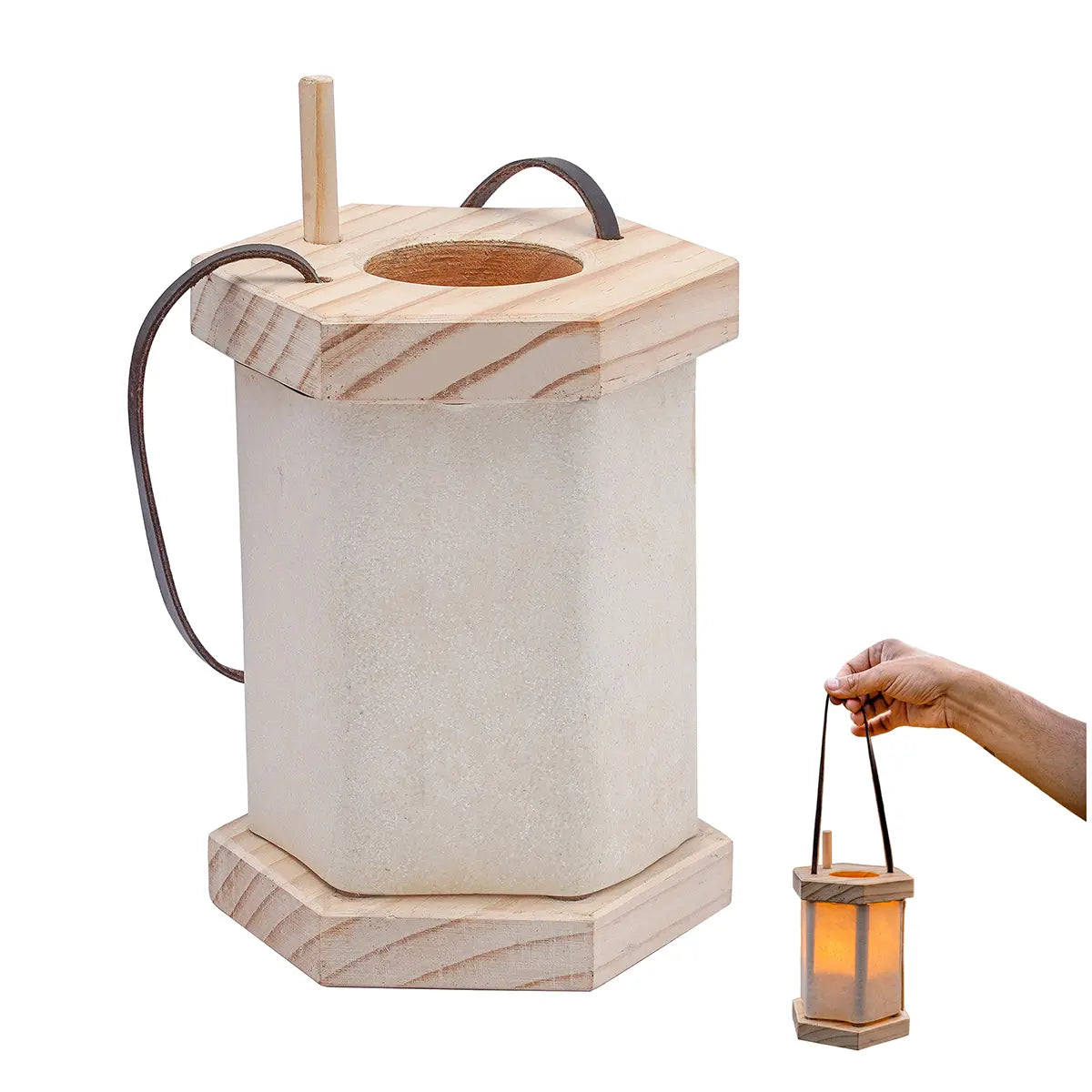 Medieval lantern with parchment windows