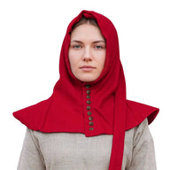 Capuz com botões, final do século XIV, vermelho