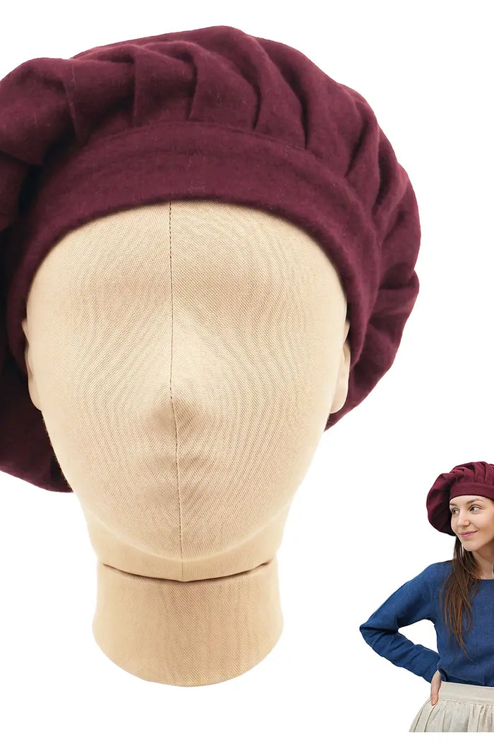 Berretto in lana Cornelis, colore rosso vino