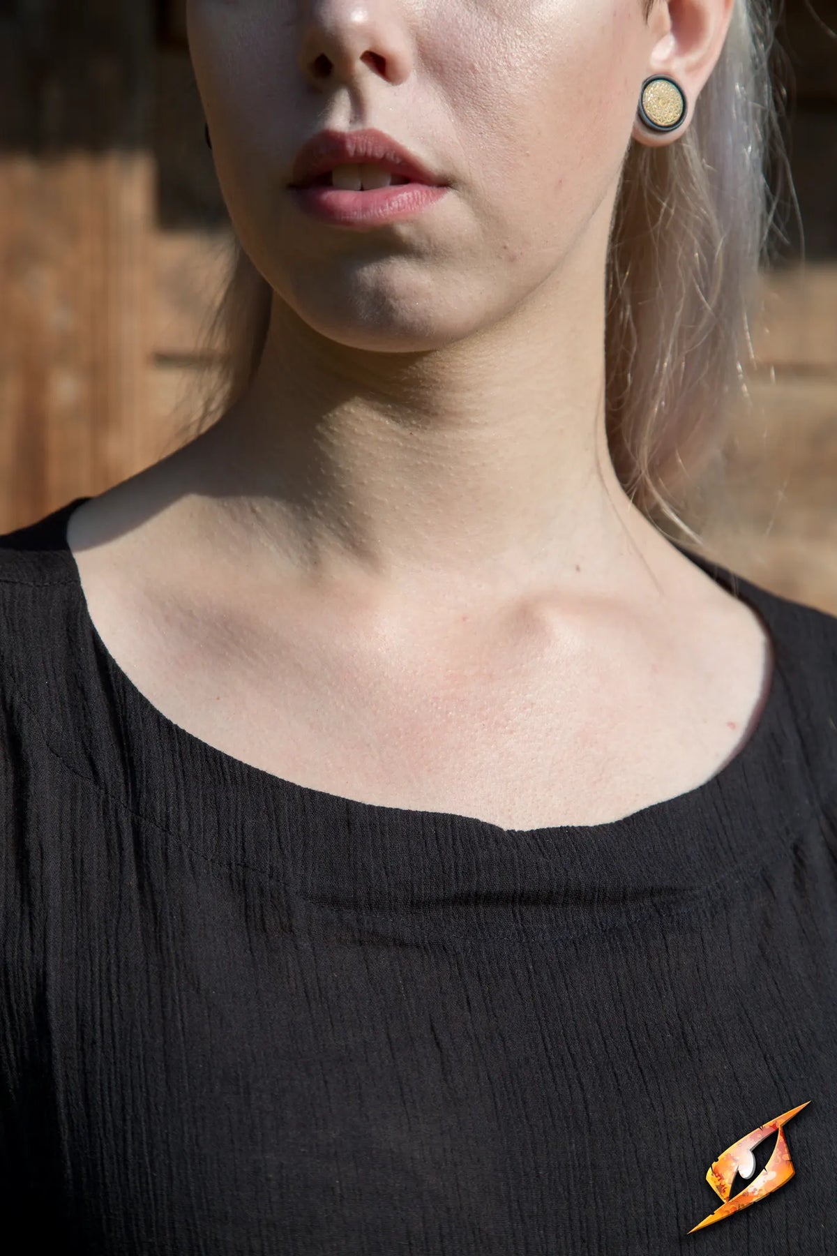 Onderjurk Astrid, chemise, zwart