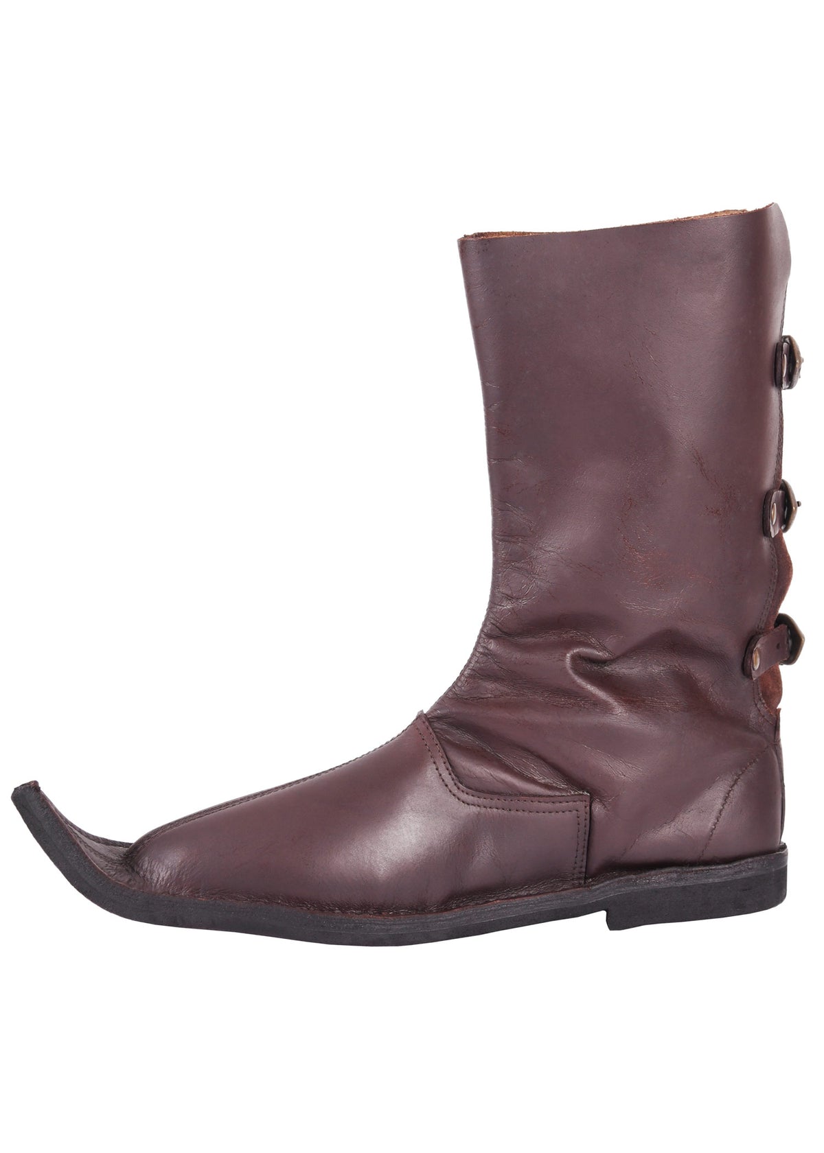 Poulaines, middeleeuws, bruin