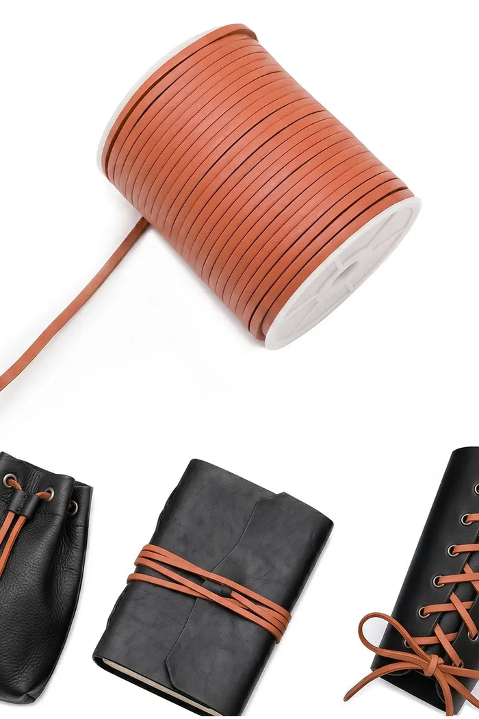 Kožená šňůrka, opálená, 50 metrů