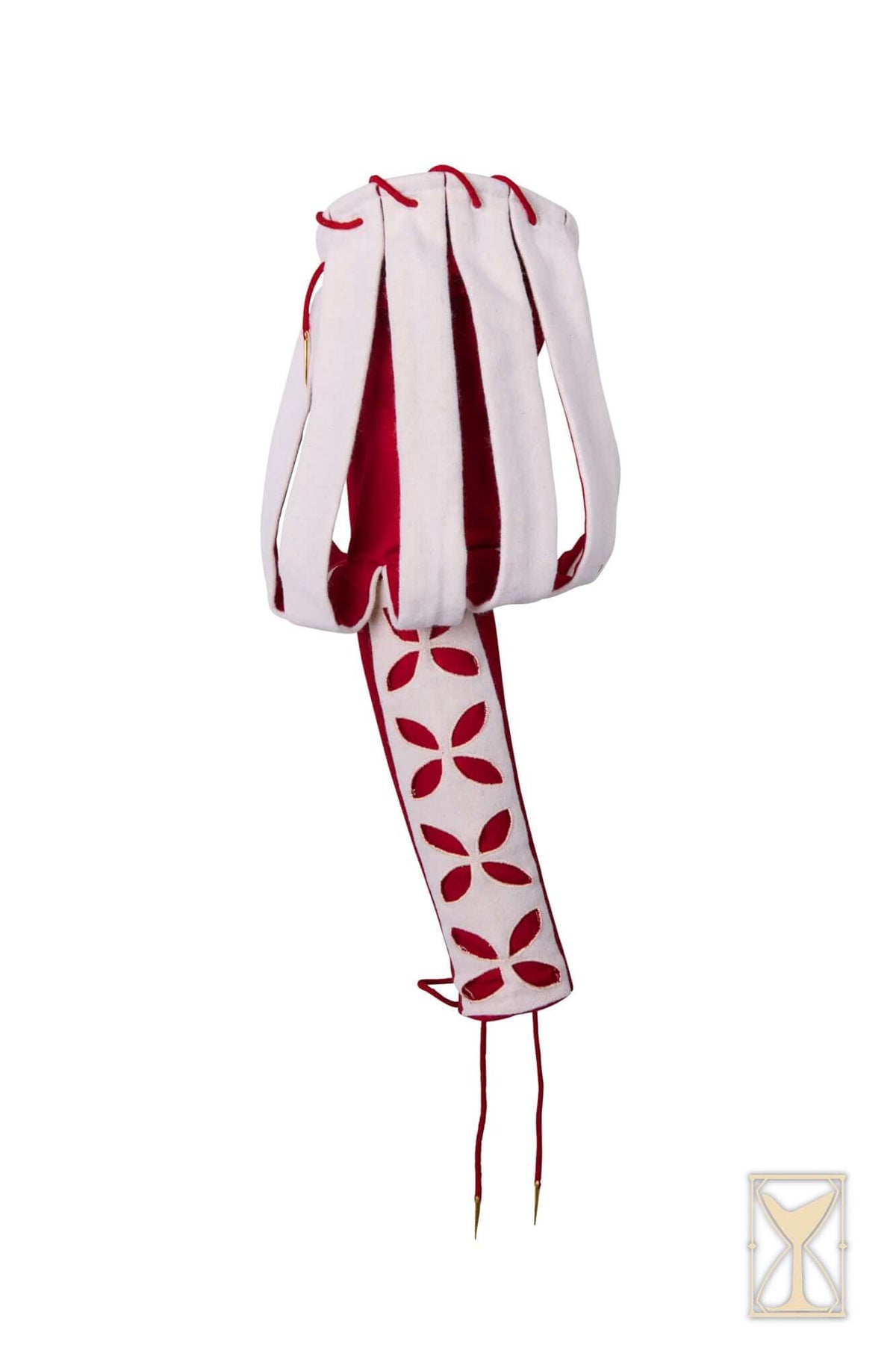Losse mouw Bloom, wolmix, rood-wit