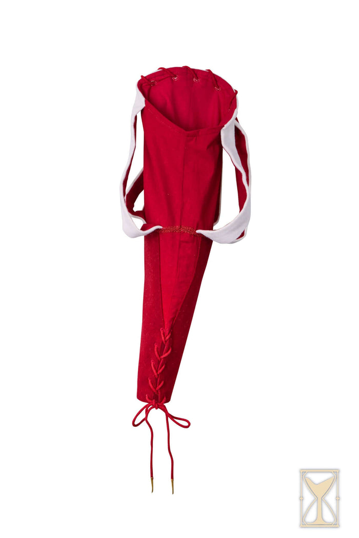 Losse mouw Bloom, wolmix, rood-wit