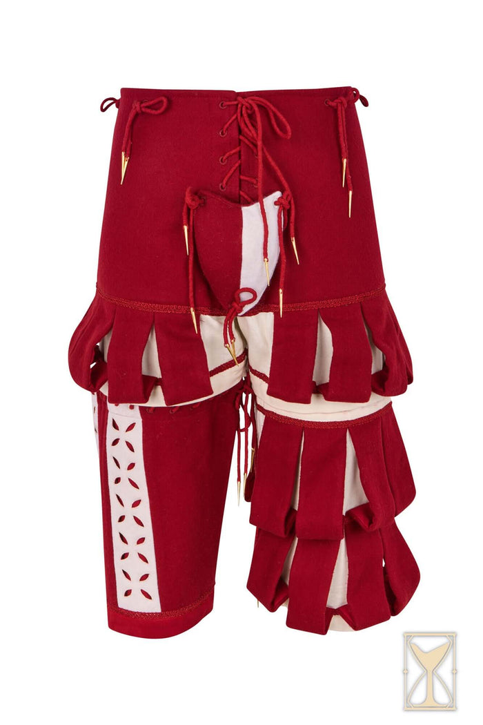 Pantaloni Lanzichenecco, misto lana, rosso e bianco