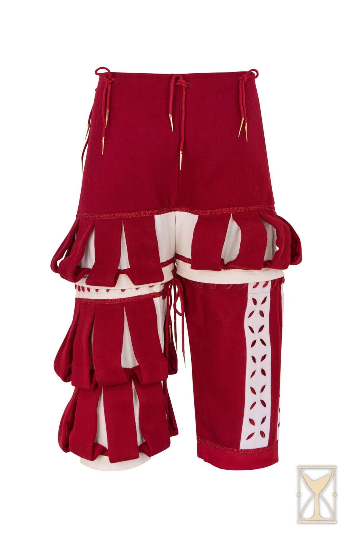 Pantaloni Lanzichenecco, misto lana, rosso e bianco