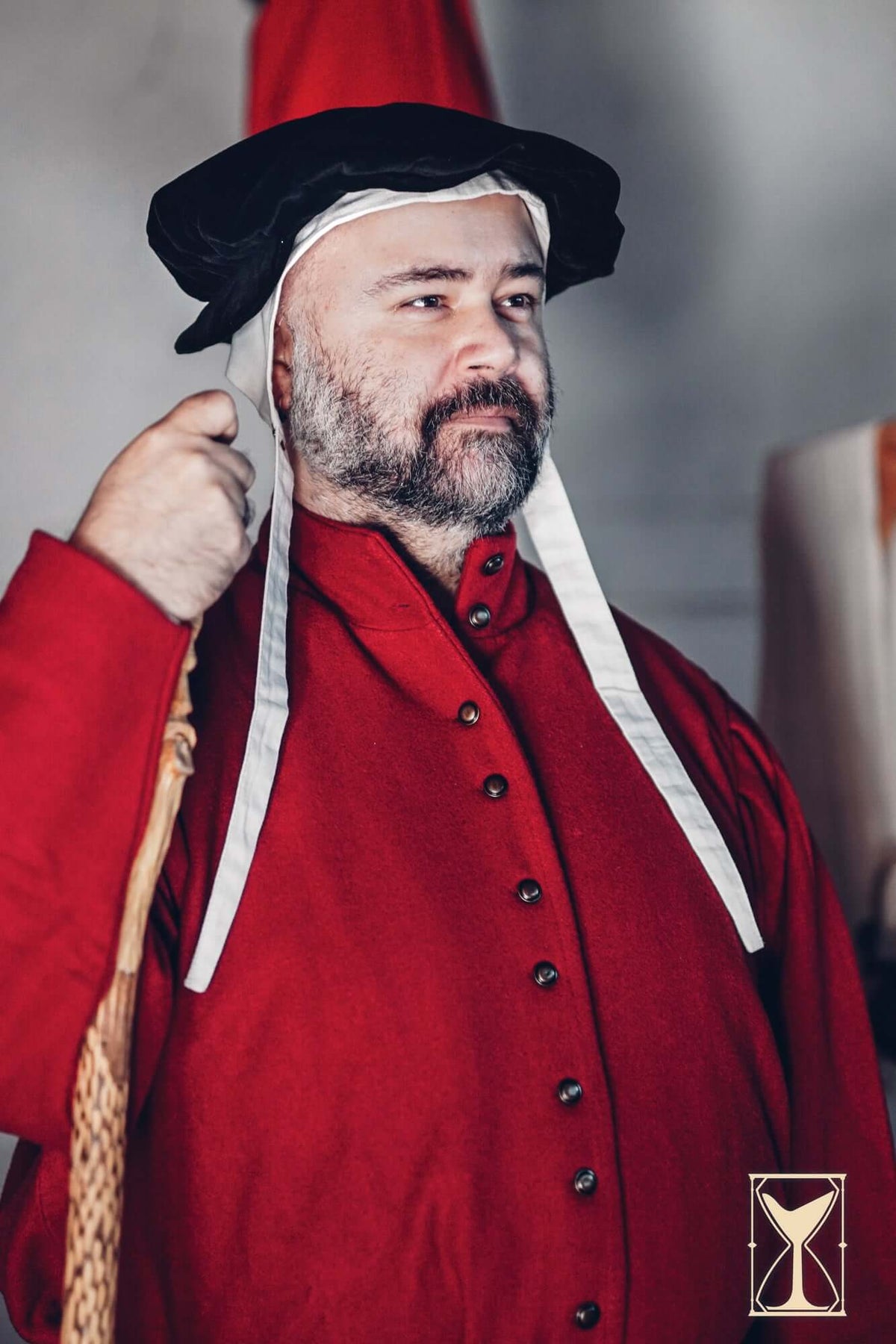 Beretė Franciskas, aksomas, juodas