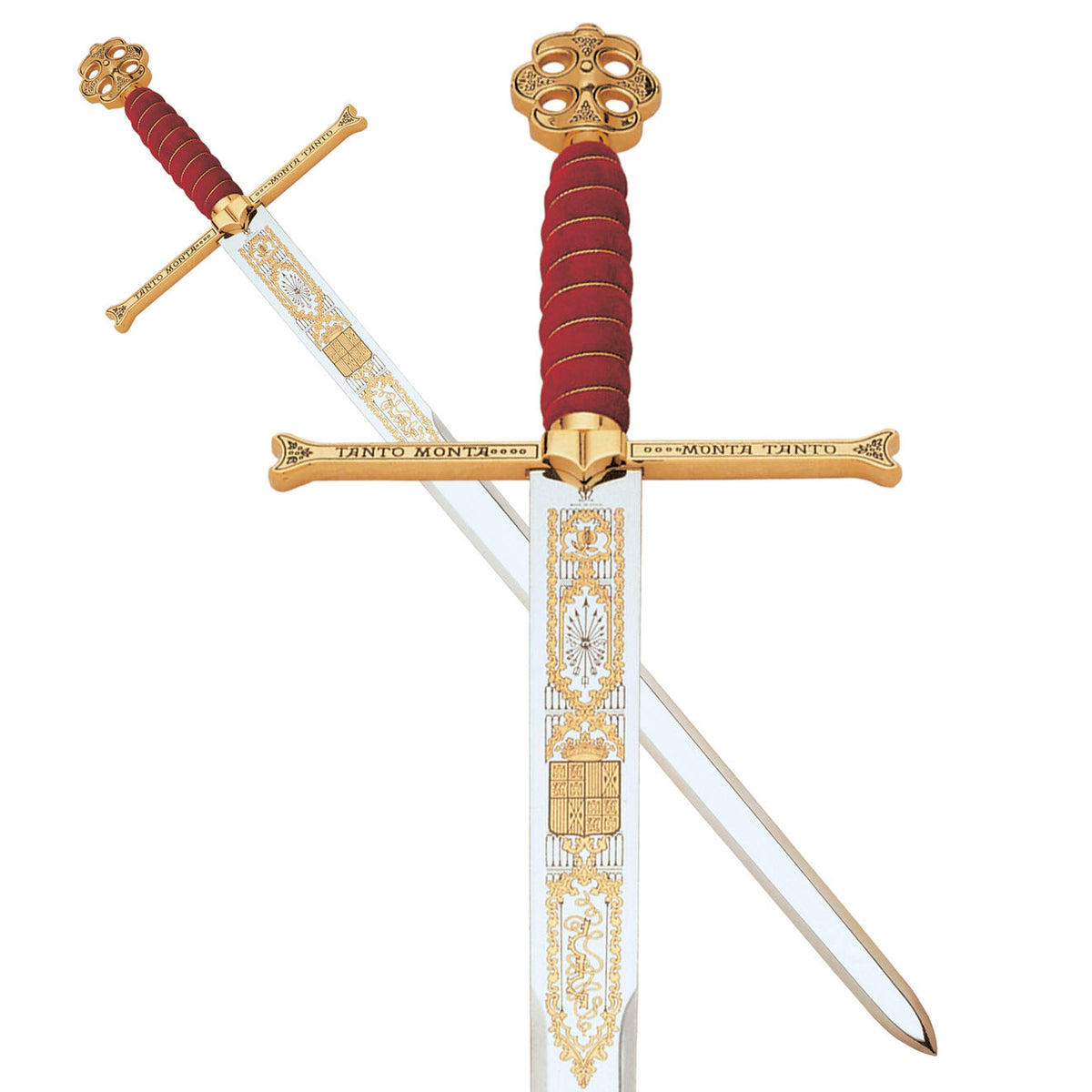Tweehander Los Reyes Católicos, verguld, semi-scherp