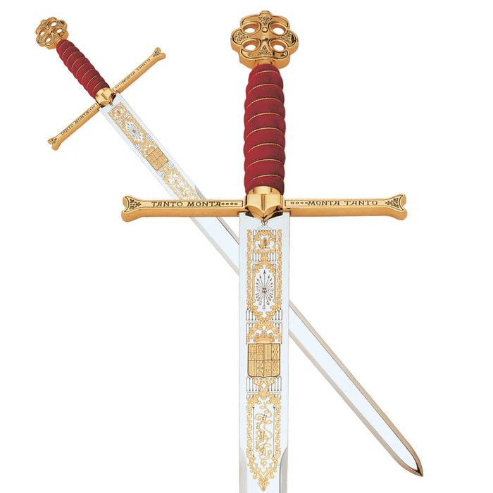 Tweehander Los Reyes Católicos, verguld, semi-scherp