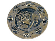 Schijffibula met satyrkop, 1e-2e eeuw, brons