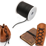 Lederband, schwarz, 2 mm, 25 Meter