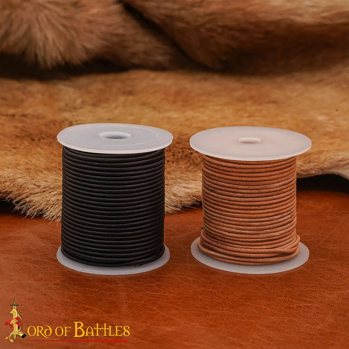 Lederband, schwarz, 2 mm, 25 Meter