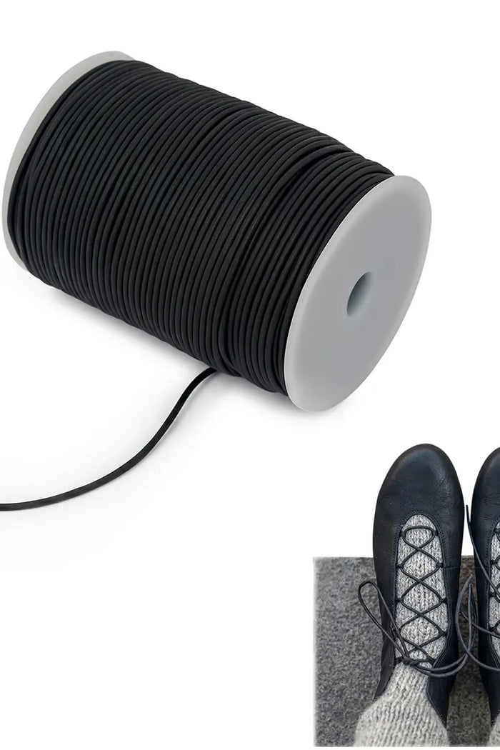 Lederband, schwarz, 100 Meter