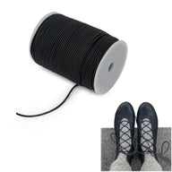 Leather cord, black, 100 meters