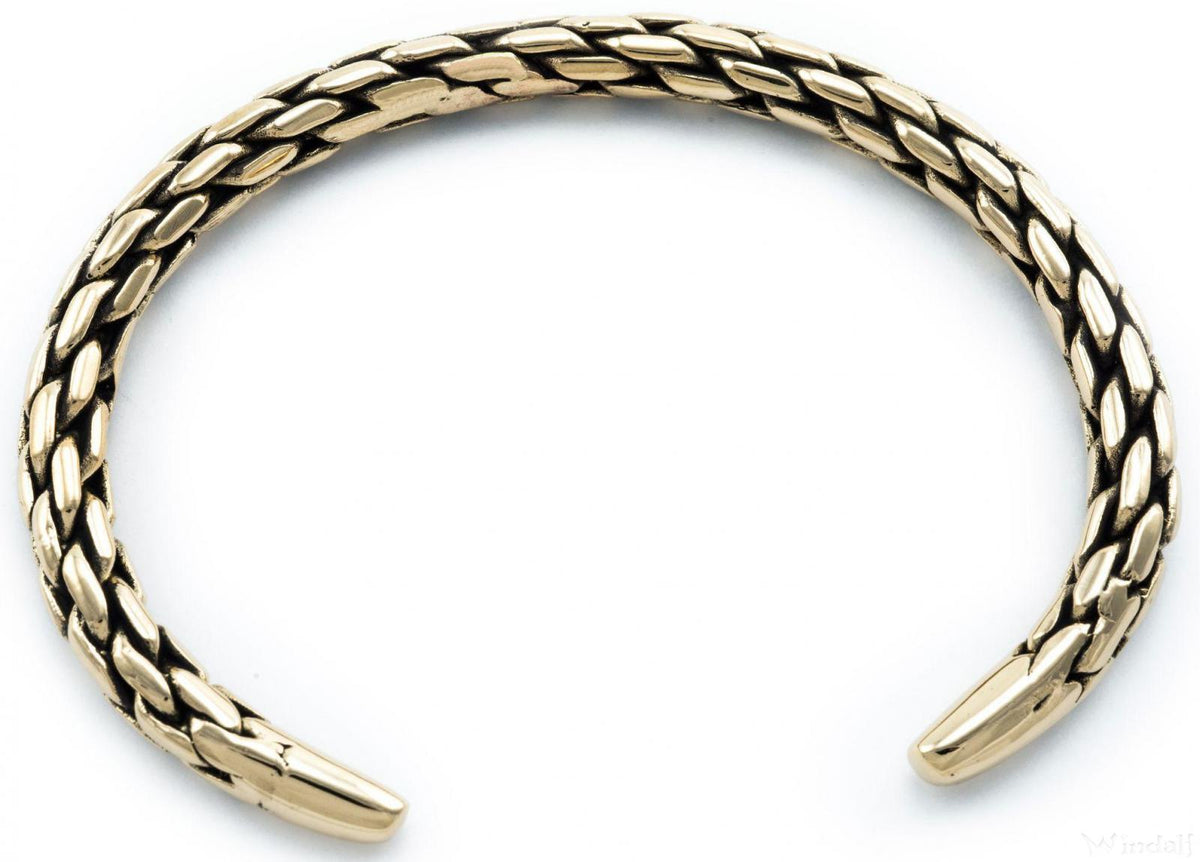 Pulseira trançada, bronze
