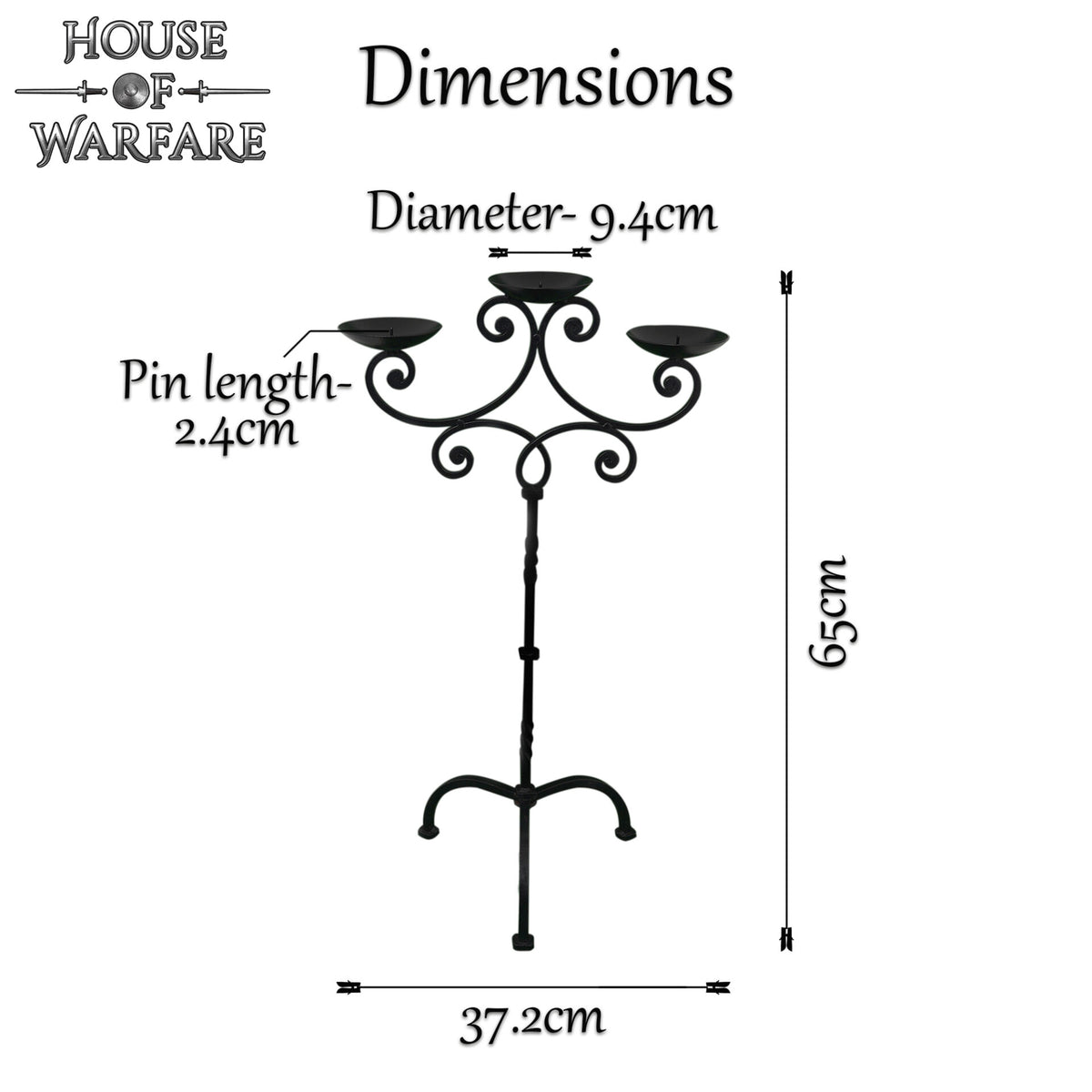Fier medieval mare candelabru