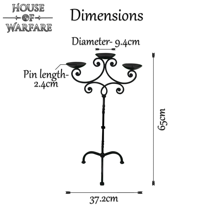 Fier medieval mare candelabru