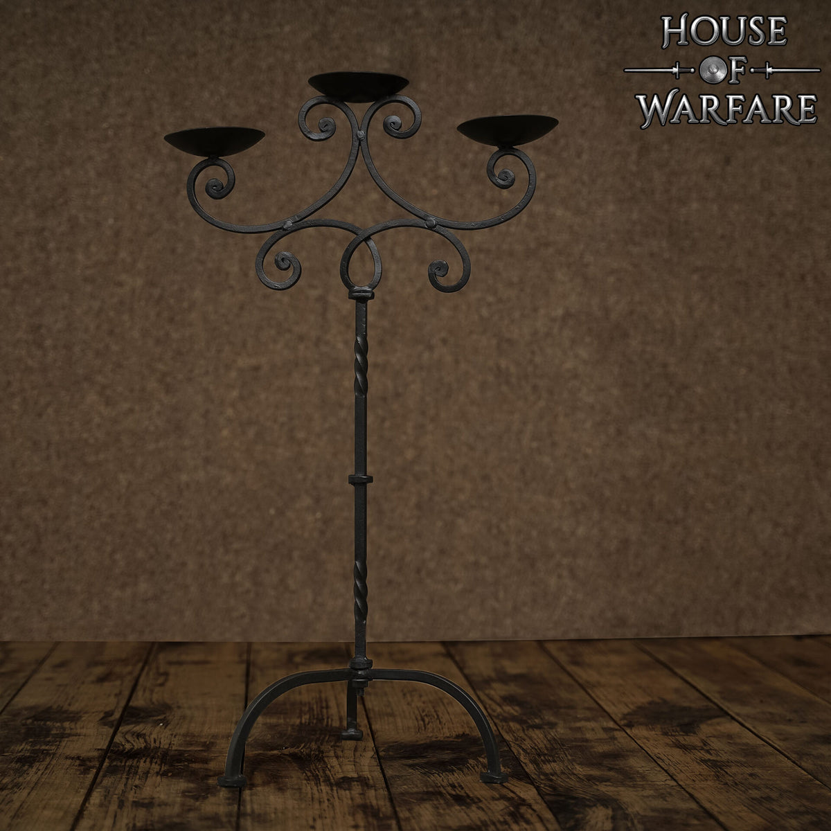 Fier medieval mare candelabru