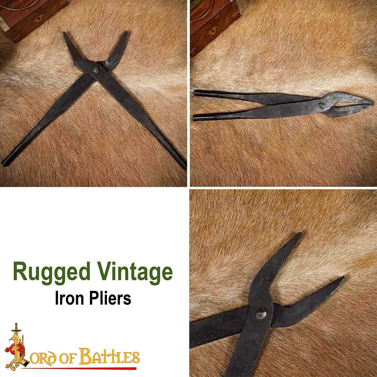Hand-forged pliers, 33 cm