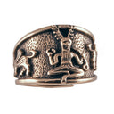 Celtic ring Cernunnos, small (size 52-60), bronze